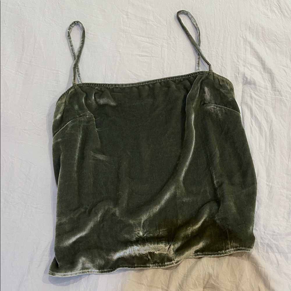 NWOT Reformation | Green Velvet Cami